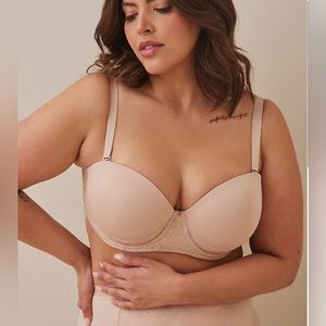 Strapless Push-up Lace Bra Size 46C NWT